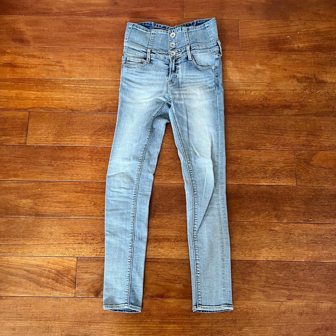 完売品　ジェイダ　 ハイウエスト　ウエストクロス　スキニーデニムパンツ