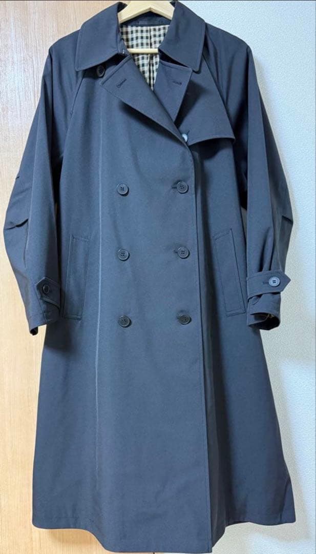 ユニクロ トレンチコートリラックスフィット　M ブラック 美品