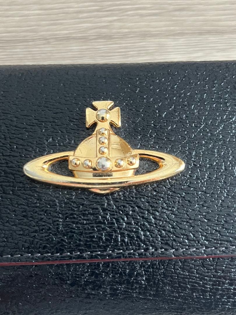 vivienne westwood 黒 レザー 三つ折り　財布