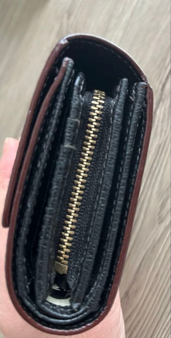 vivienne westwood 黒 レザー 三つ折り　財布