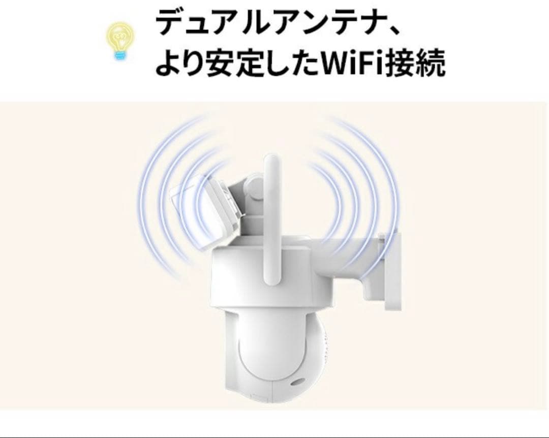 防犯カメラ ライト付き 屋外 屋内 wi-fi スマホ通知 監視カメラ IP65