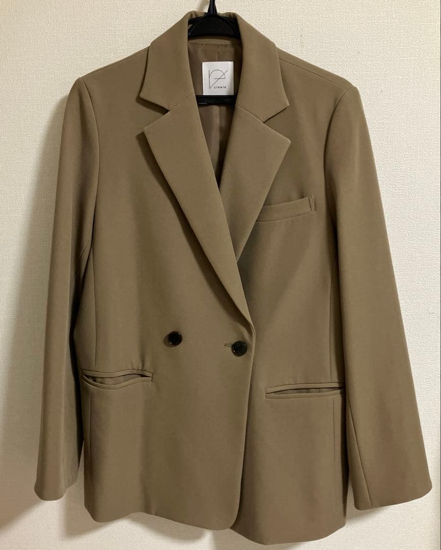 crewre ダブルブレストツイルジャケット サイズ2 sand brown