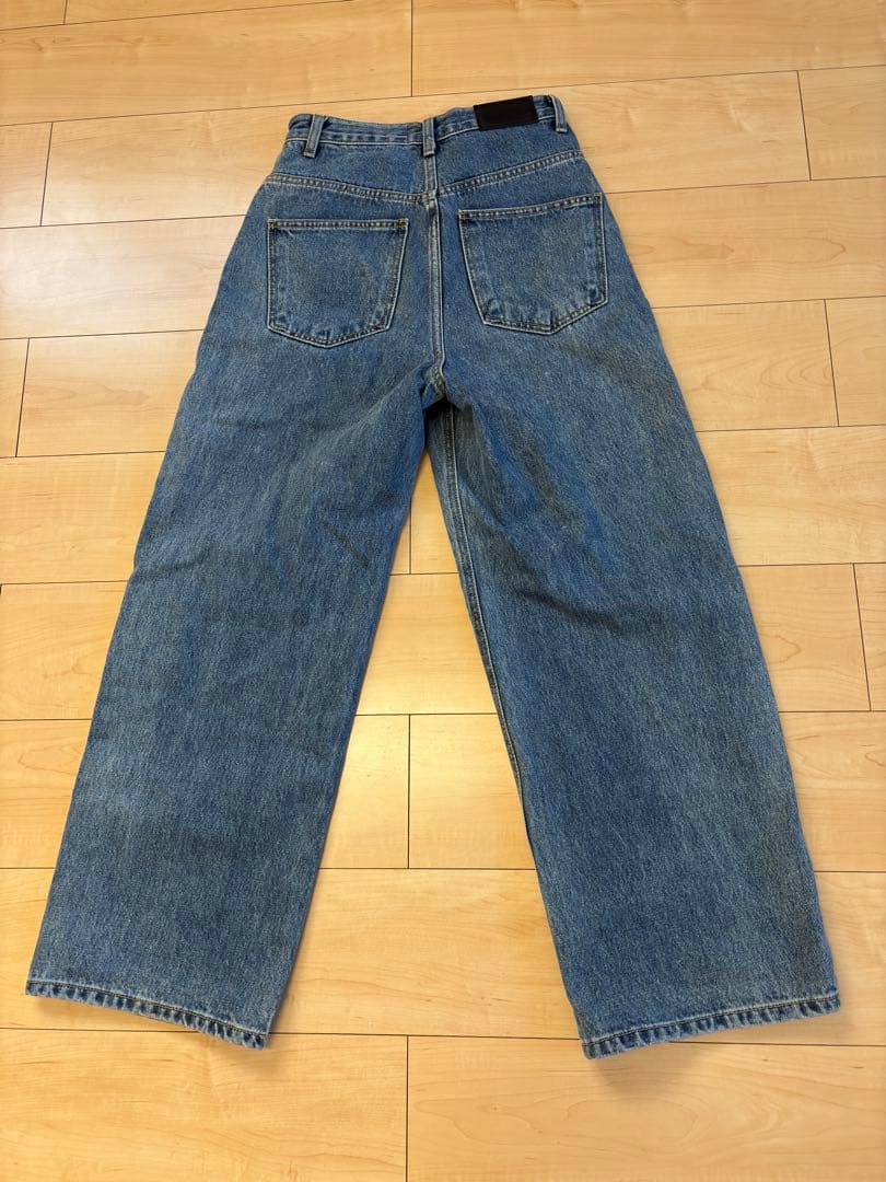 na.e ナエ Wide loose Jeans Deep Blue Sサイズ