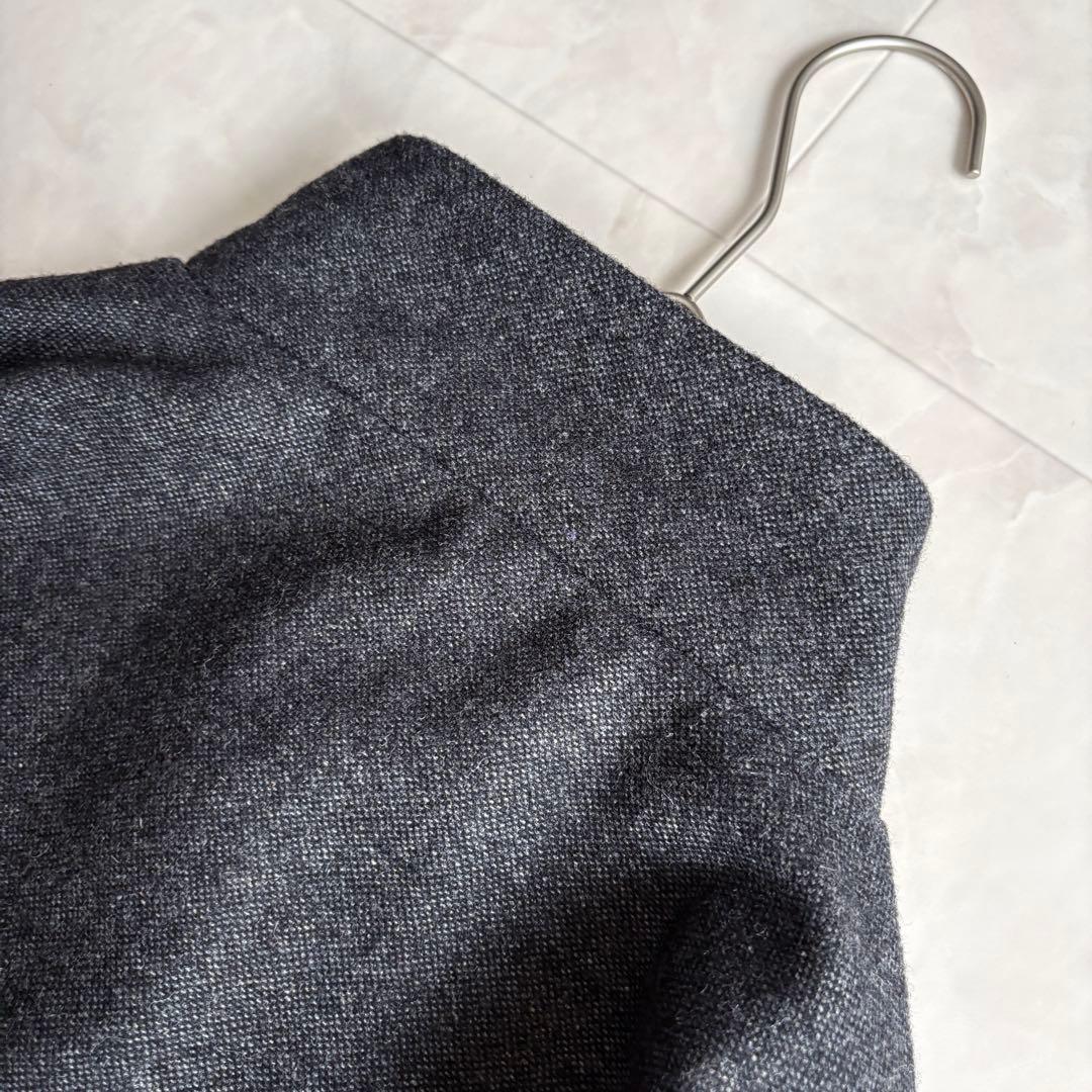 美品✨ 08Mab ウール混スタンドカラージャケット チャコール ショート F
