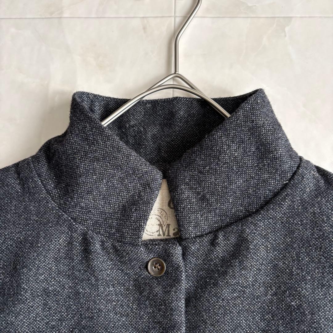 美品✨ 08Mab ウール混スタンドカラージャケット チャコール ショート F