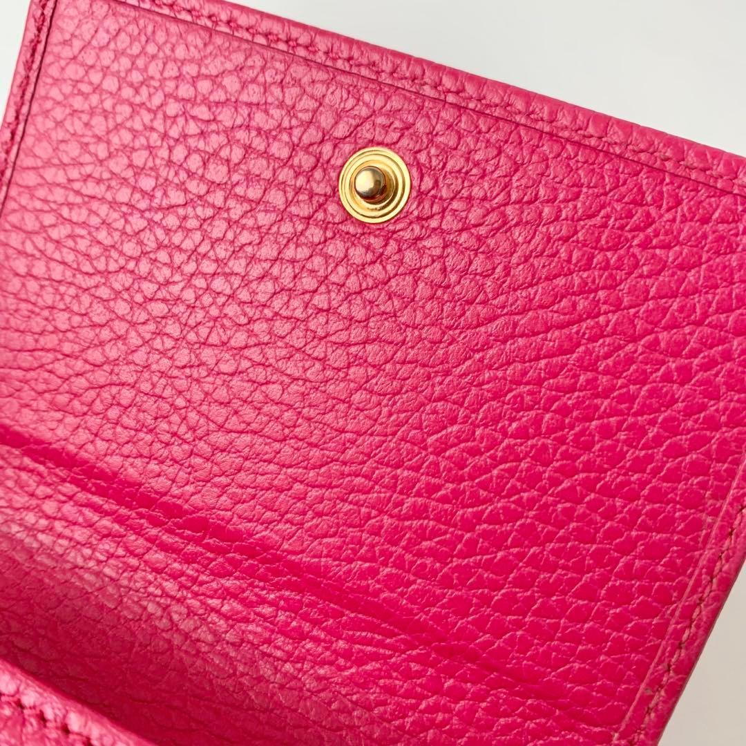 【GUCCI】グッチ　三つ折り財布　コンパクトウォレット　GGマーモント