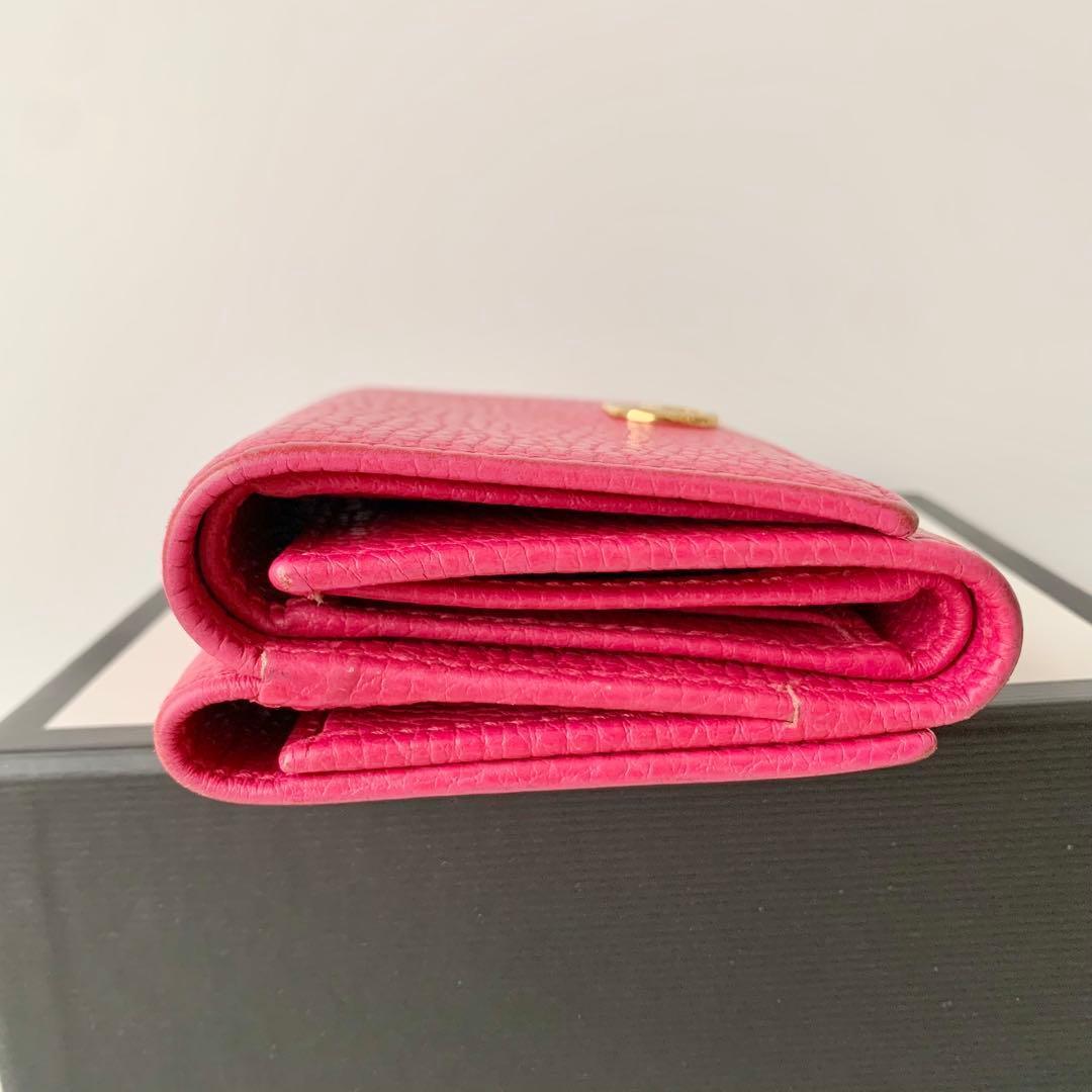 【GUCCI】グッチ　三つ折り財布　コンパクトウォレット　GGマーモント