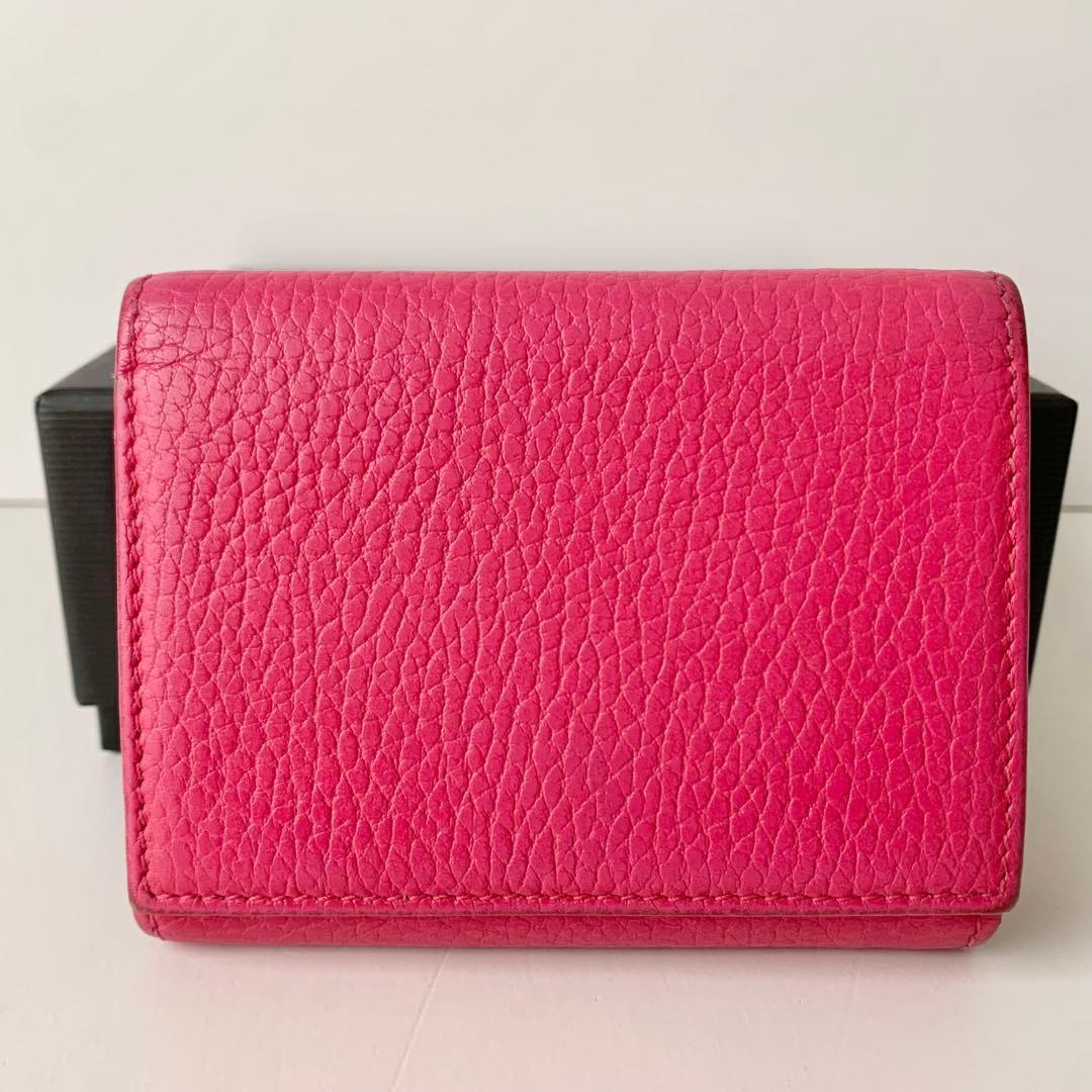 【GUCCI】グッチ　三つ折り財布　コンパクトウォレット　GGマーモント