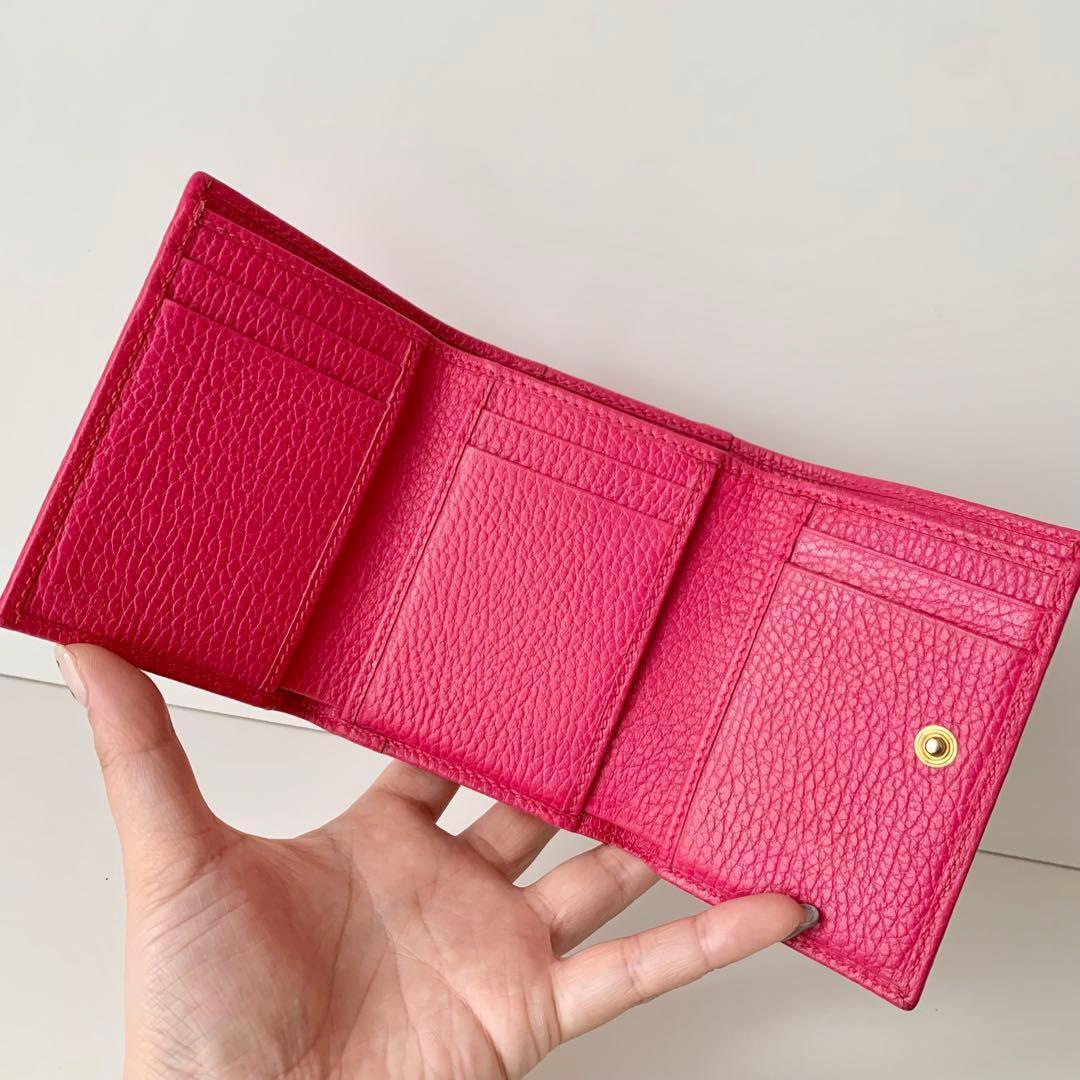 【GUCCI】グッチ　三つ折り財布　コンパクトウォレット　GGマーモント