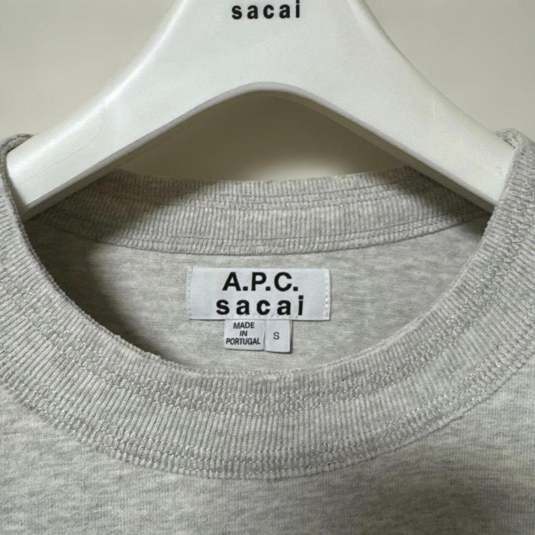 sacai x A.P.C. コラボ Tシャツ グレー