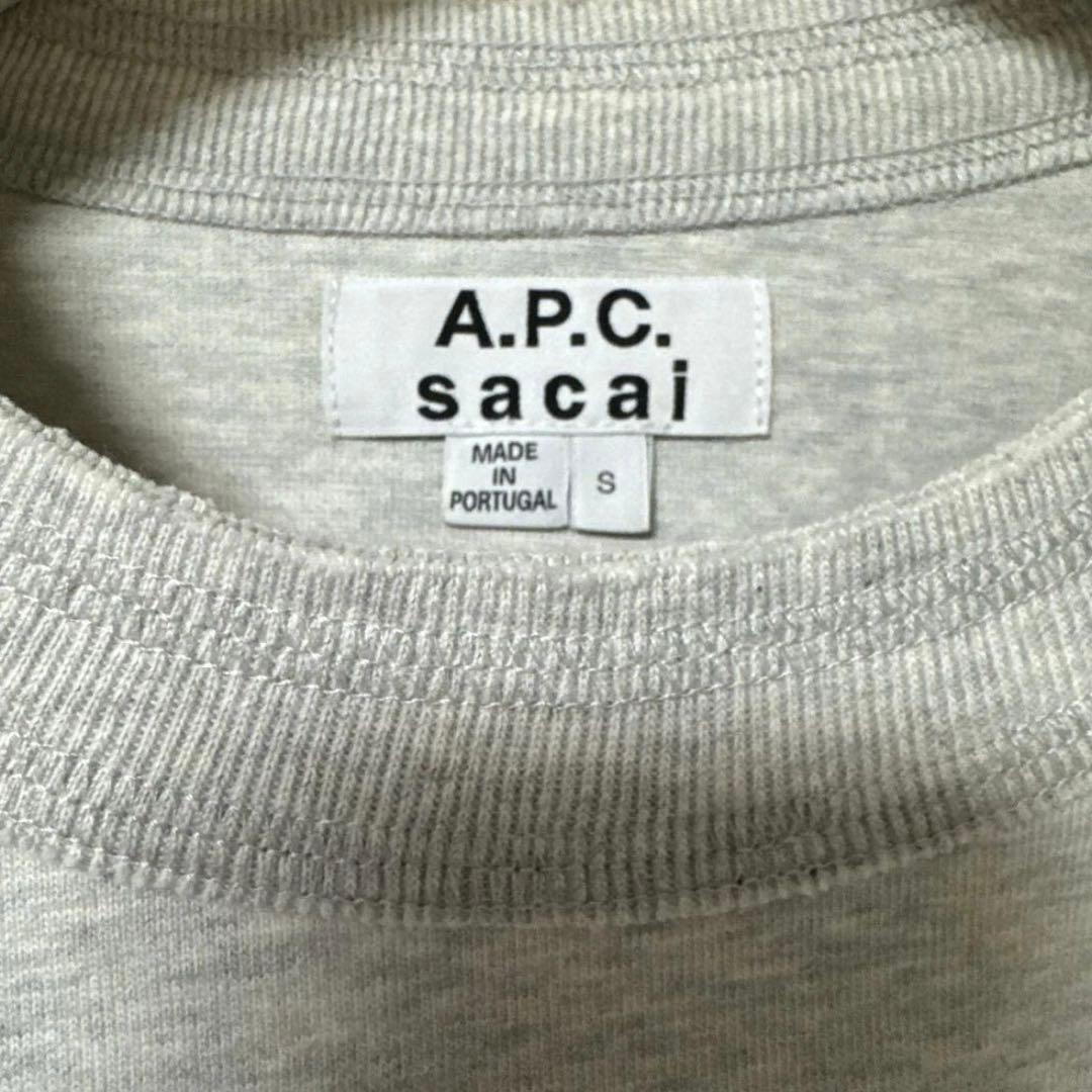 sacai x A.P.C. コラボ Tシャツ グレー