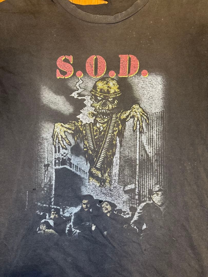 BLUE GRAPE S.O.D. グラフィック Tシャツ ブラック バンドT
