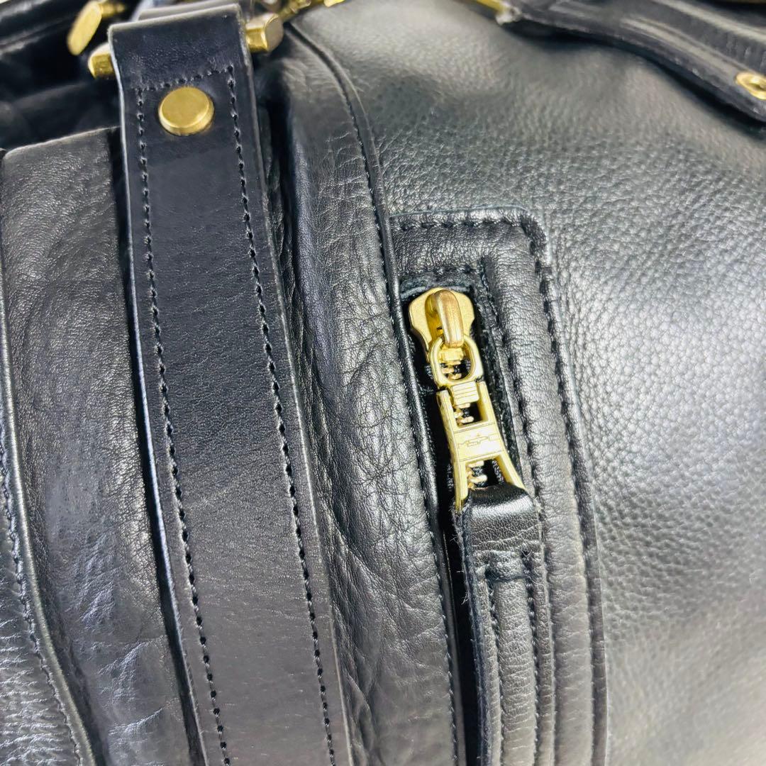 マスターピース　プロジェクト　ボストンバッグ　レザー　 2way 美品　ブラック