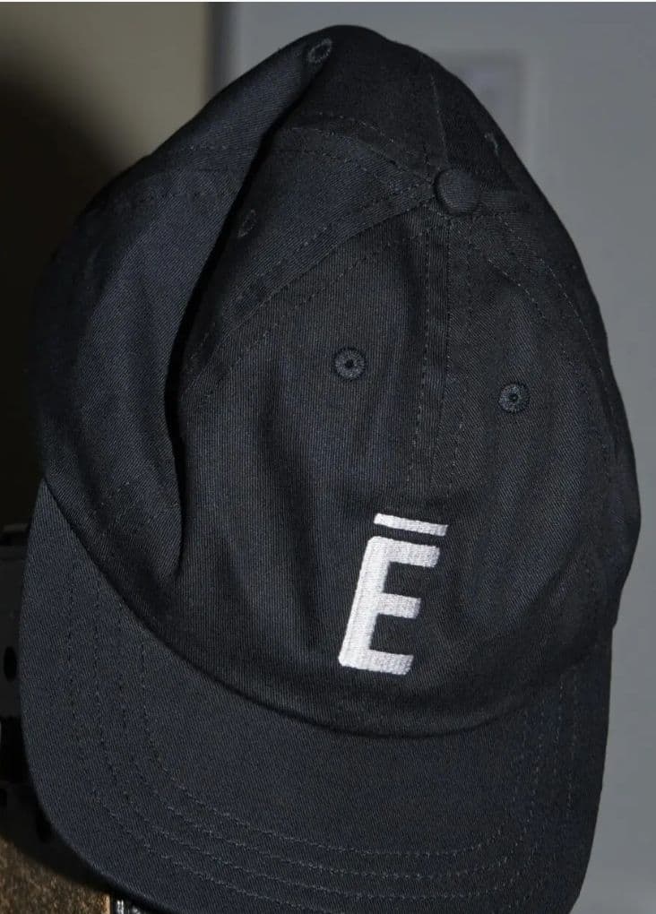 【未使用】ENNOY エノイ COTTON E CAP 黒 E刺繍キャップ