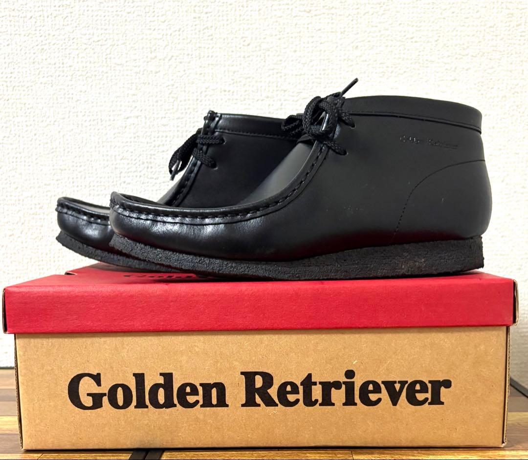 Ｒ*Ｘ様 美品 箱付 ショートブーツ モカシン ブラック 本革 26 ゴールデン