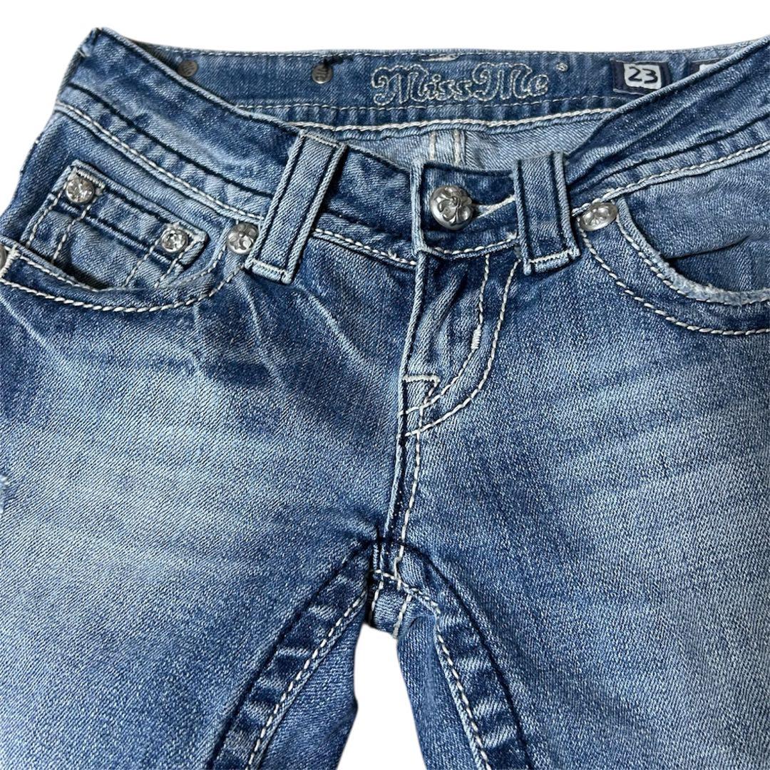 missme ミスミー スキニー デニム ストレッチ 十字架 ダメージ加工 23