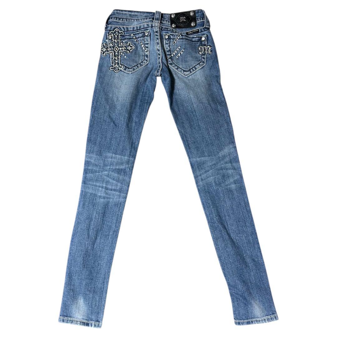missme ミスミー スキニー デニム ストレッチ 十字架 ダメージ加工 23