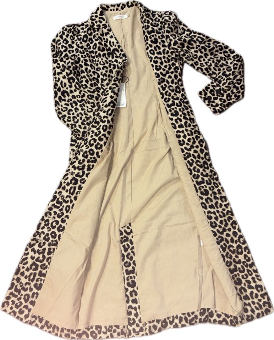 【送料込】MOUSSY ヒョウ柄ロングコート サイズ1