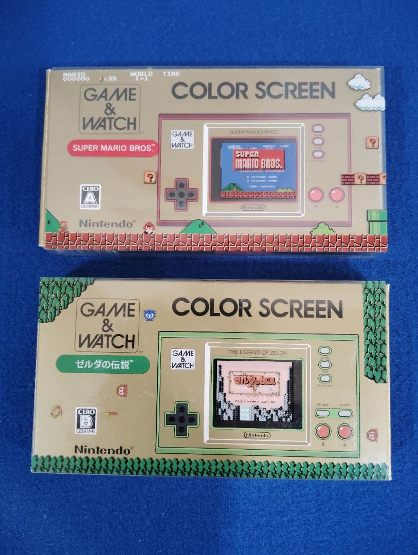 中古　２個セット　ゲーム&ウォッチ　スーパーマリオブラザーズ　ゼルダの伝説