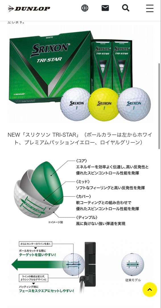 スリクソン トライスター TRI-STAR 83球