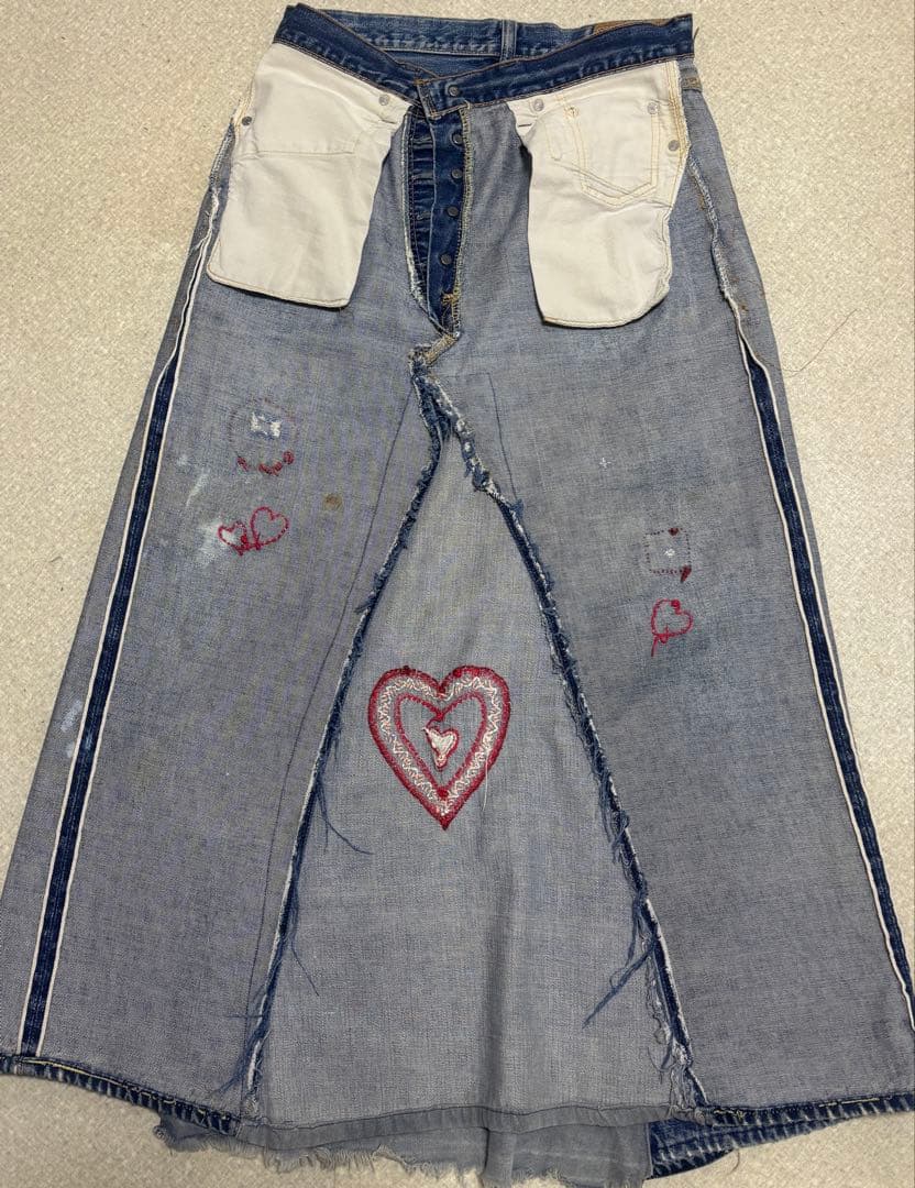 【希少】 Levi’s 501 60’sリメイクデニムスカート ビッグE