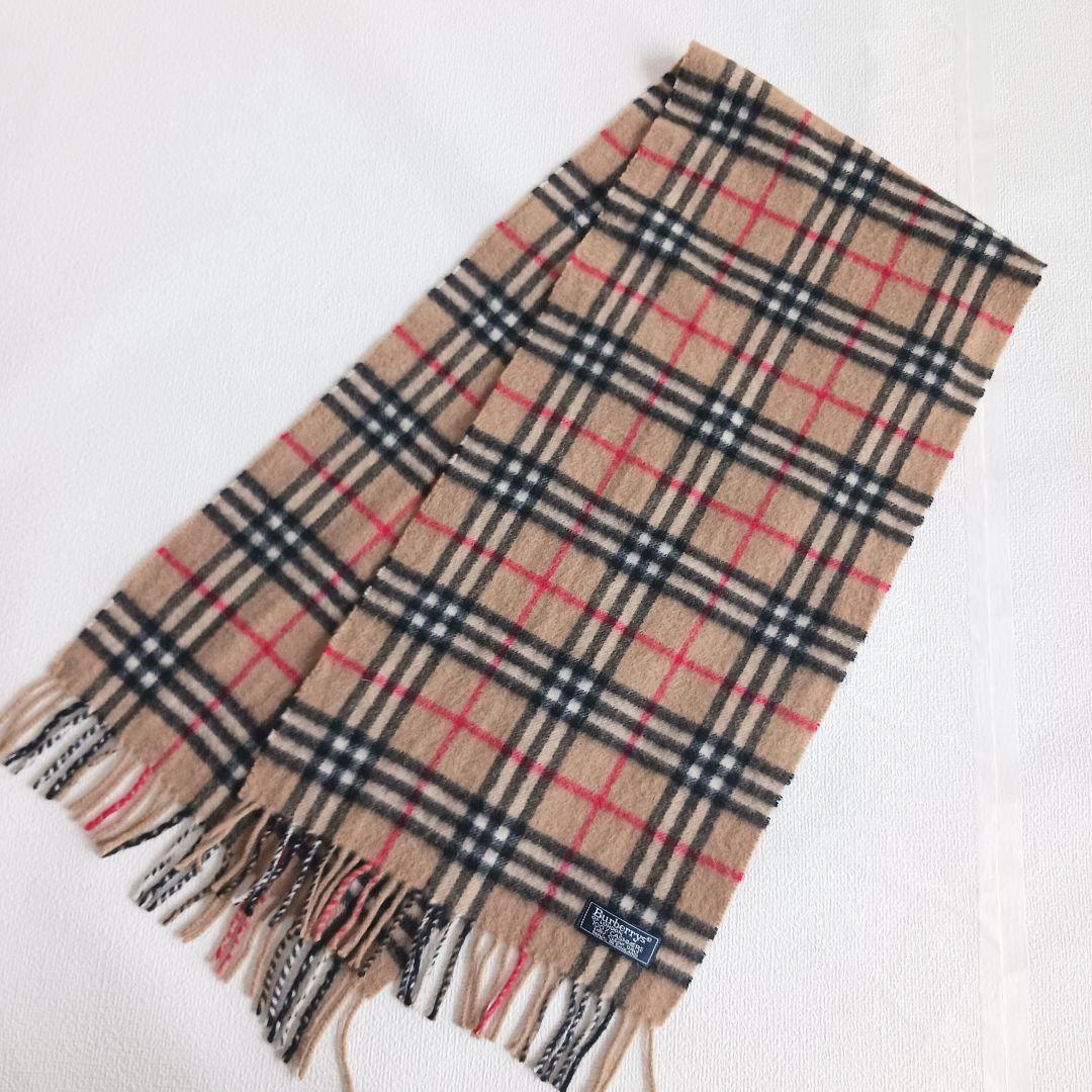 美品✨バーバリー カシミヤ100% ノバチェック マフラー