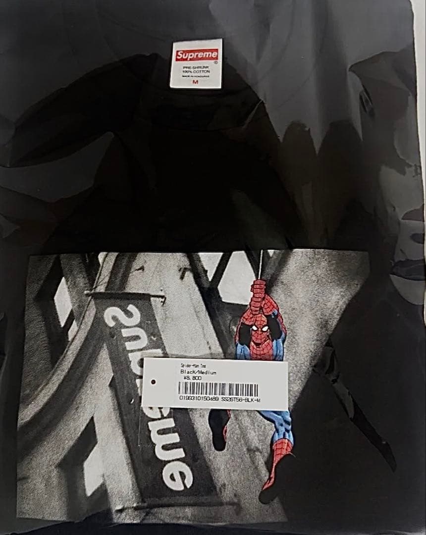 M. Supreme®/Spider-Man Tee Black Tシャツ