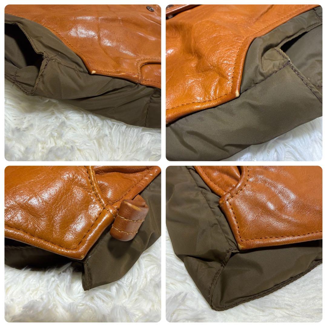 Schott レザー×ムートン ダウンベスト 70年代 80年代 ビンテージ