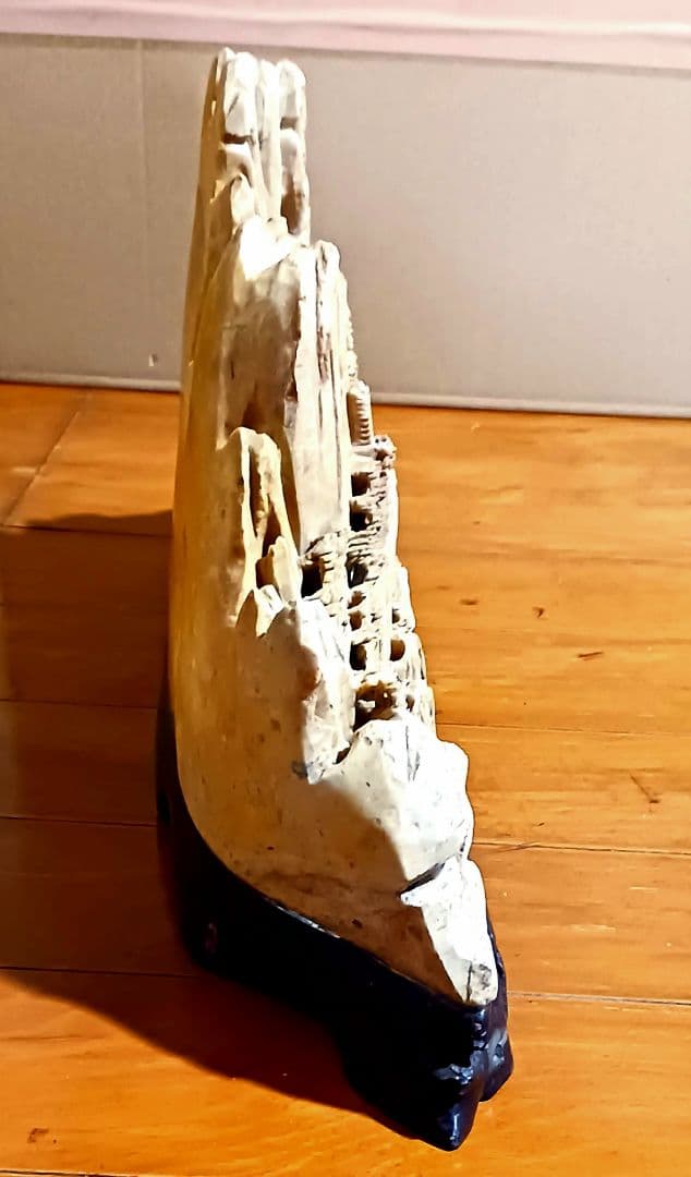 寿山石 山水風景彫刻 特大 高さ26cm 巾52.5cm 重量10kg 天然石