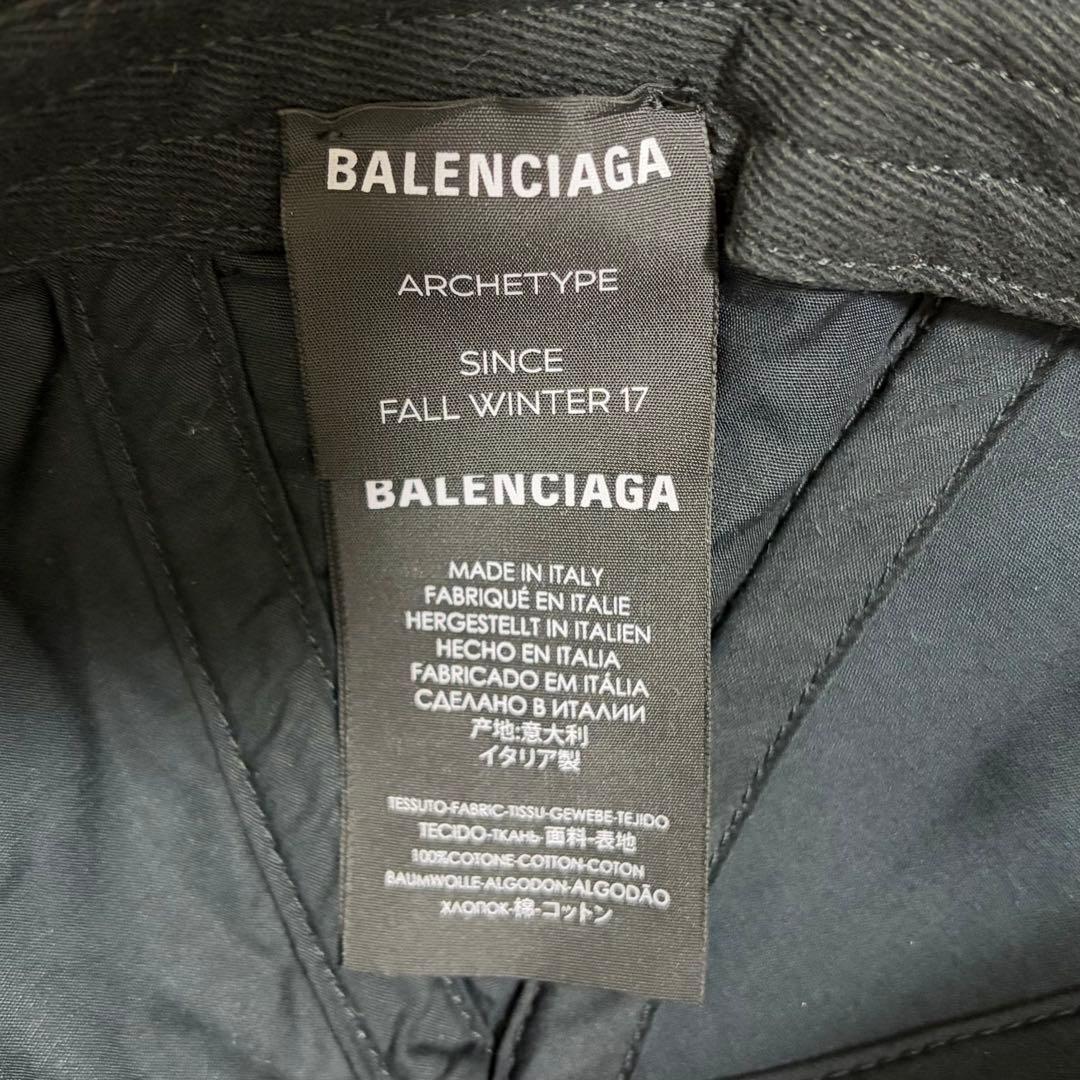 ✨極美品✨BALENCIAGA　キャップ　L59 　新ロゴ　マジックテープ　黒