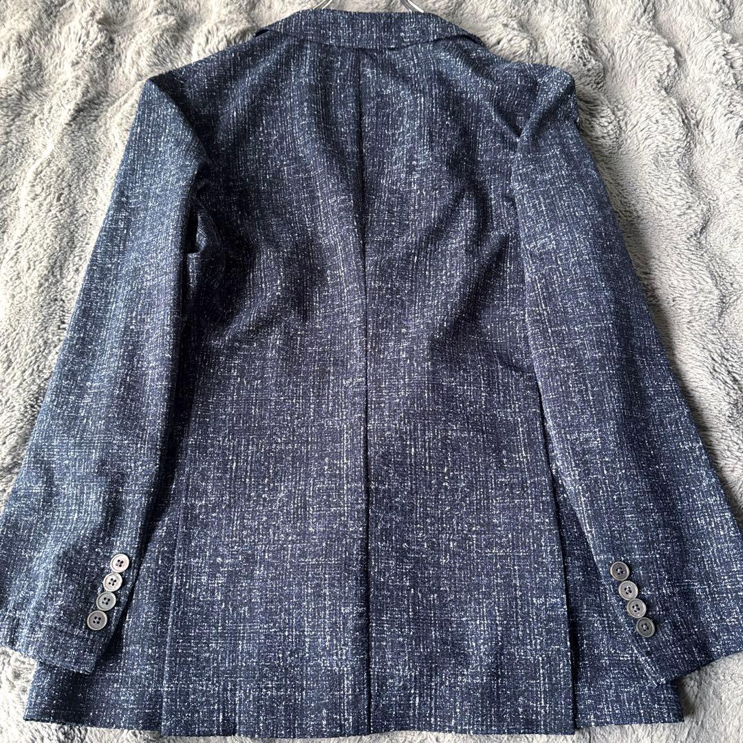 現行極美品 EMPORIO ARMANI テーラードジャケット 50 ネイビー