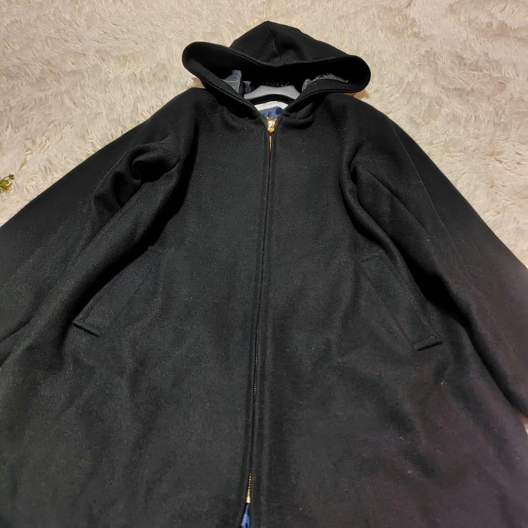 【美品♡定価2.7万】スローブイエナ　高級ハミルトンウールフードロングコート　F