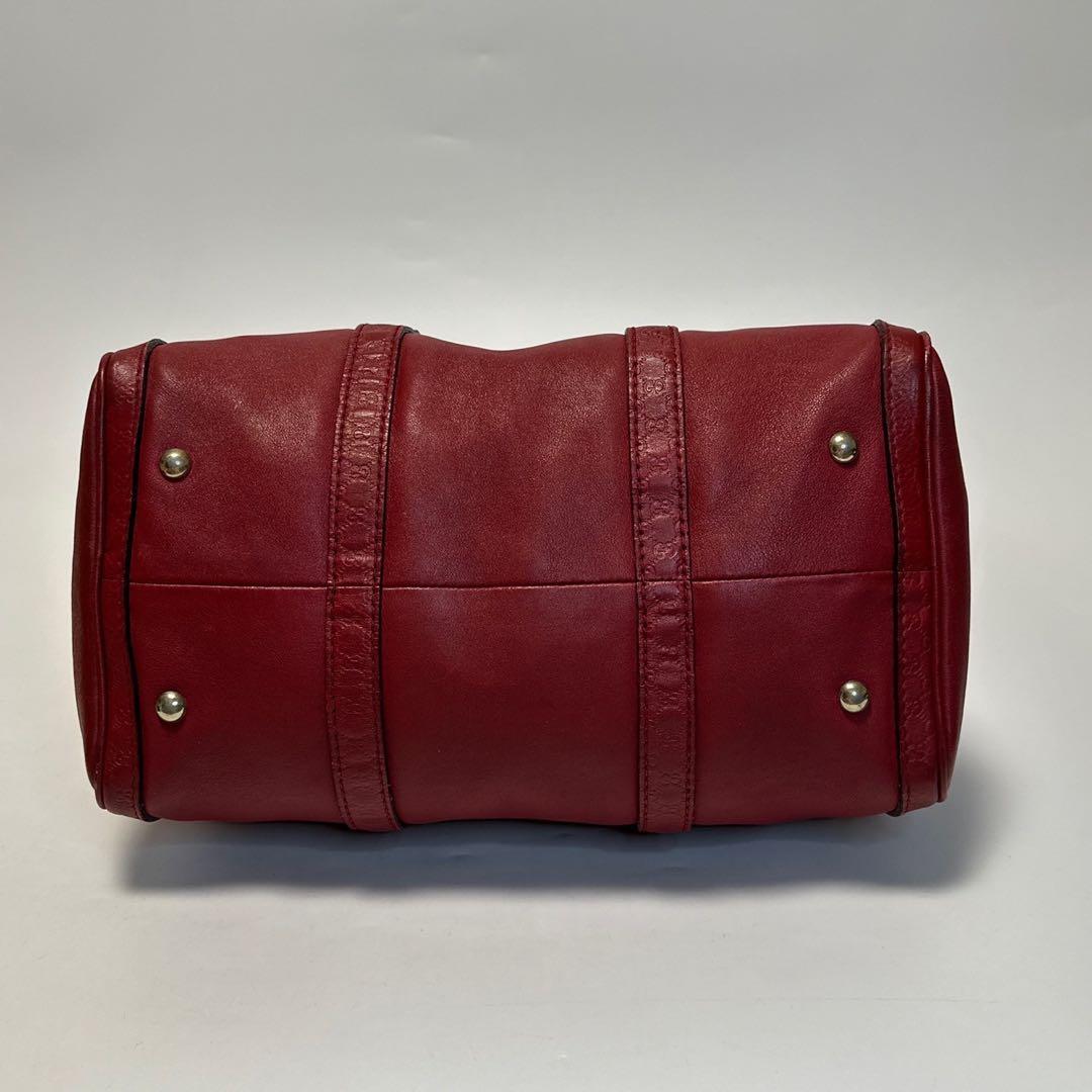 j99【美品】グッチ　GGシマ　レザー　2way ショルダー　ボストンバッグ.