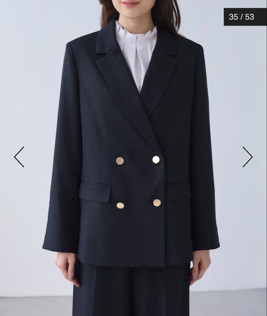◆極美品◆ロペピクニック◆紺ブレ◆金ボタンダブルブレストジャケット◆ネイビー◆L