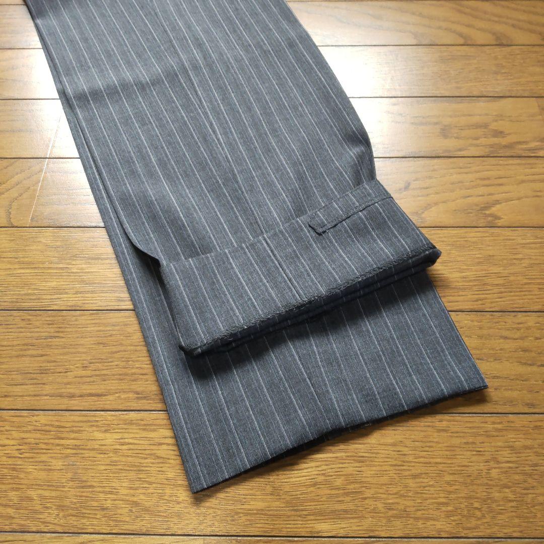 セール！【美品・訳有】【ランバン】スーツ 上下 【日本製】グレー 縦縞