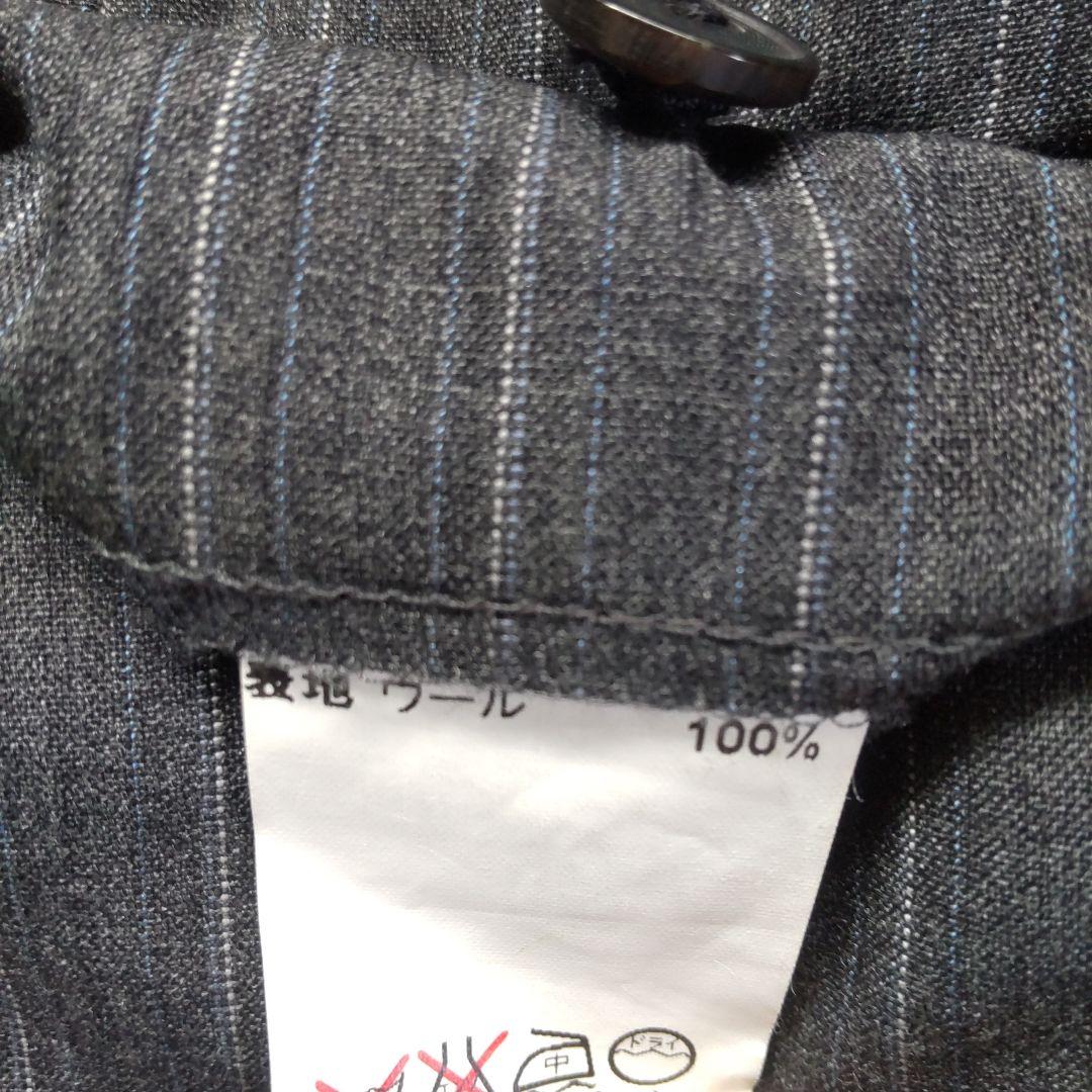 セール！【美品・訳有】【ランバン】スーツ 上下 【日本製】グレー 縦縞