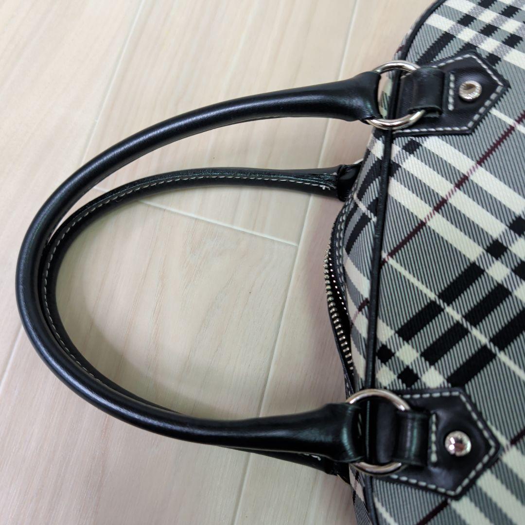 美品　バーバリーブルーレーベル チェック柄ボストンバッグ