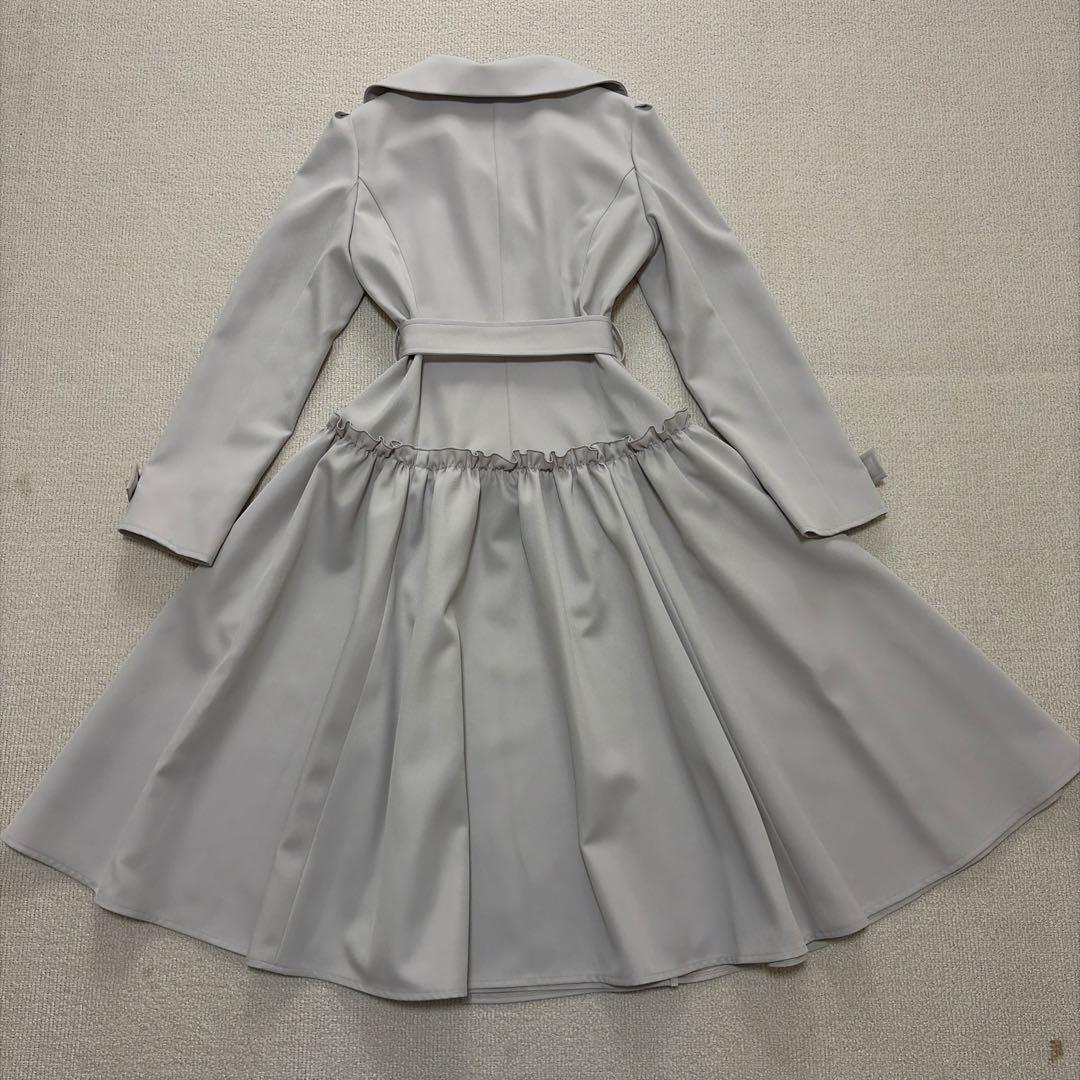 René ルネ パールフリルロングコート ベルト付き