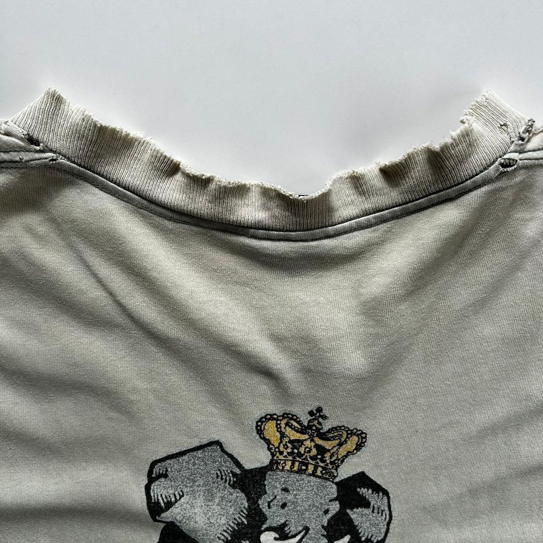 XL 】 80s old stussy キングエレファント Tシャツ 象 王冠