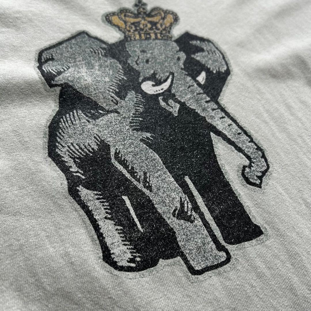 XL 】 80s old stussy キングエレファント Tシャツ 象 王冠