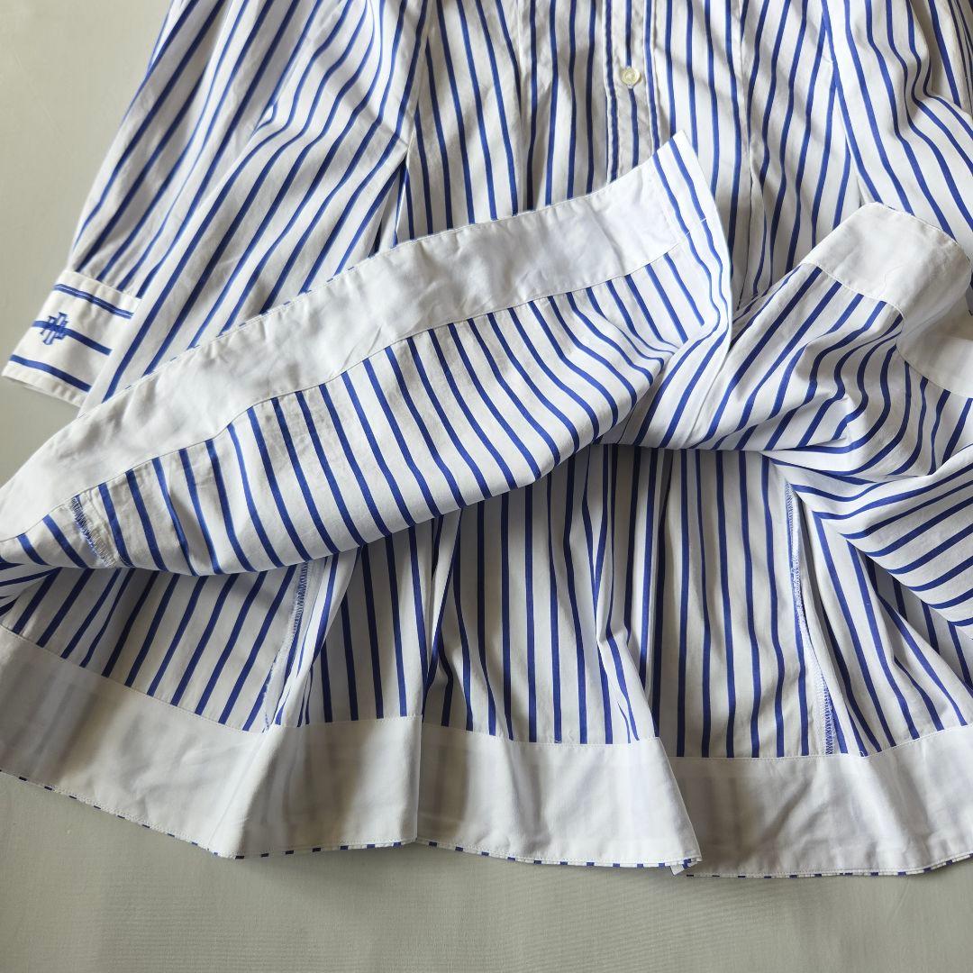 【美品】ポロラルフローレン ストライプ シャツワンピース Aライン 希少サイズ0
