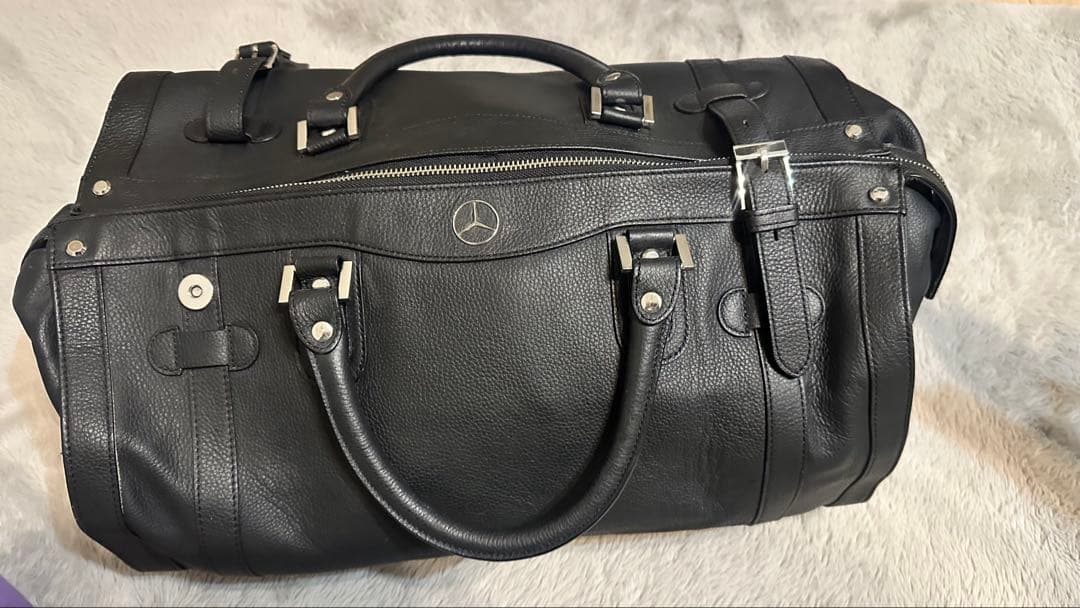 【非売品】ベンツ黒 レザー ボストンバッグ