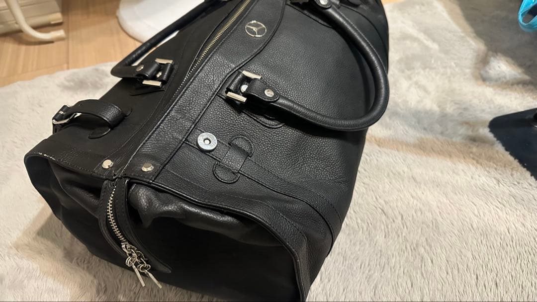 【非売品】ベンツ黒 レザー ボストンバッグ