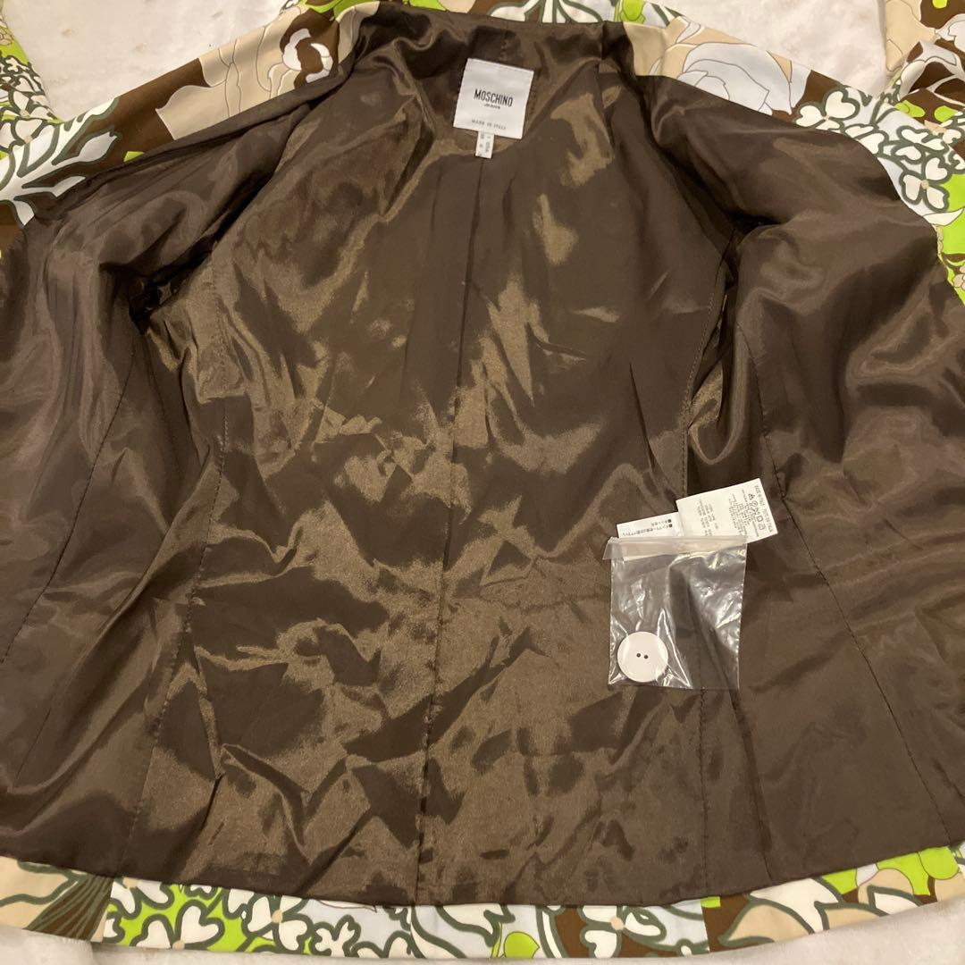 未使用タグ付　MOSCHINO jeansイタリア製　花柄　総柄　ジャケット　M