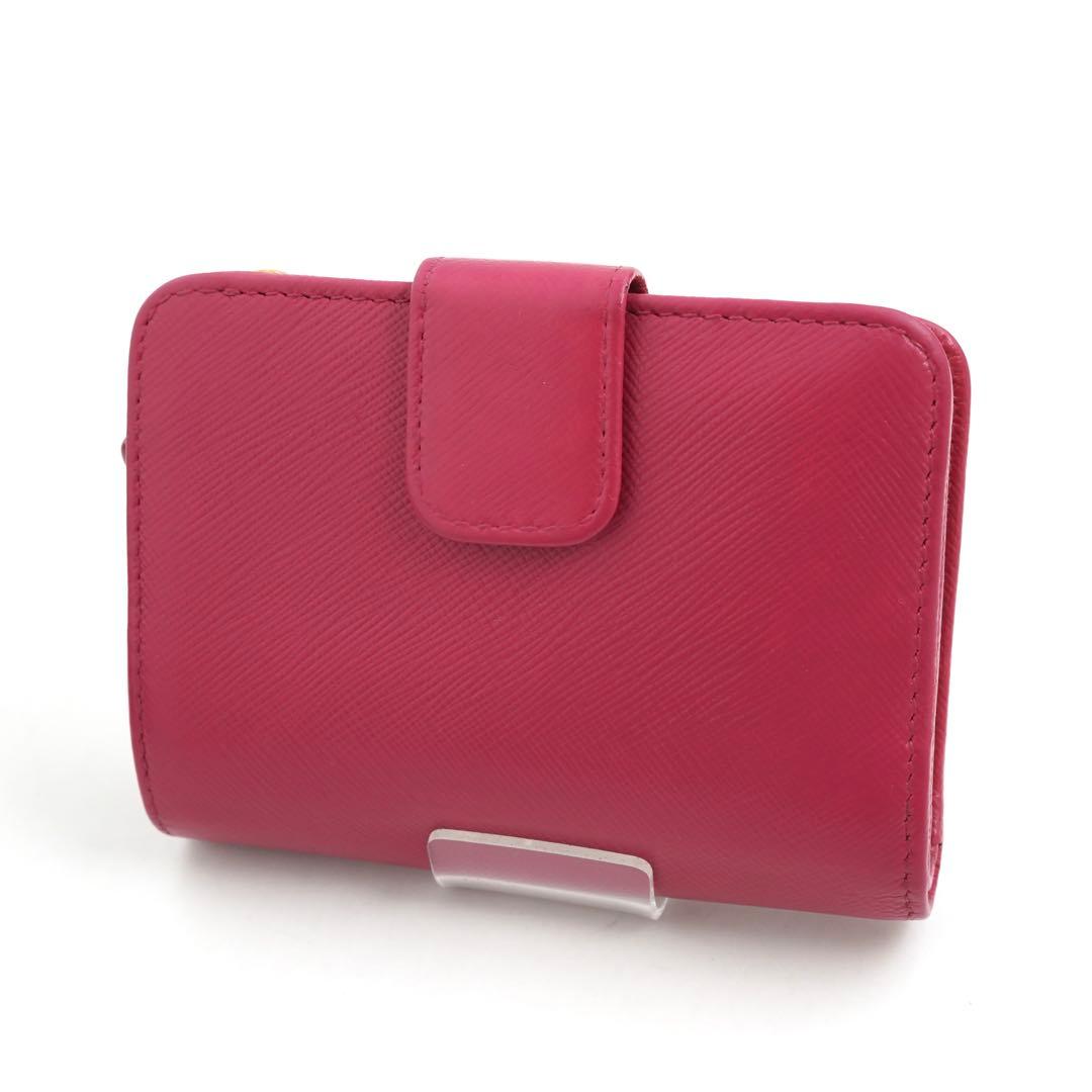 ✨未使用展示品・箱保証書付き✨　PRADA ミニ財布　サフィアーノレザー　ピンク