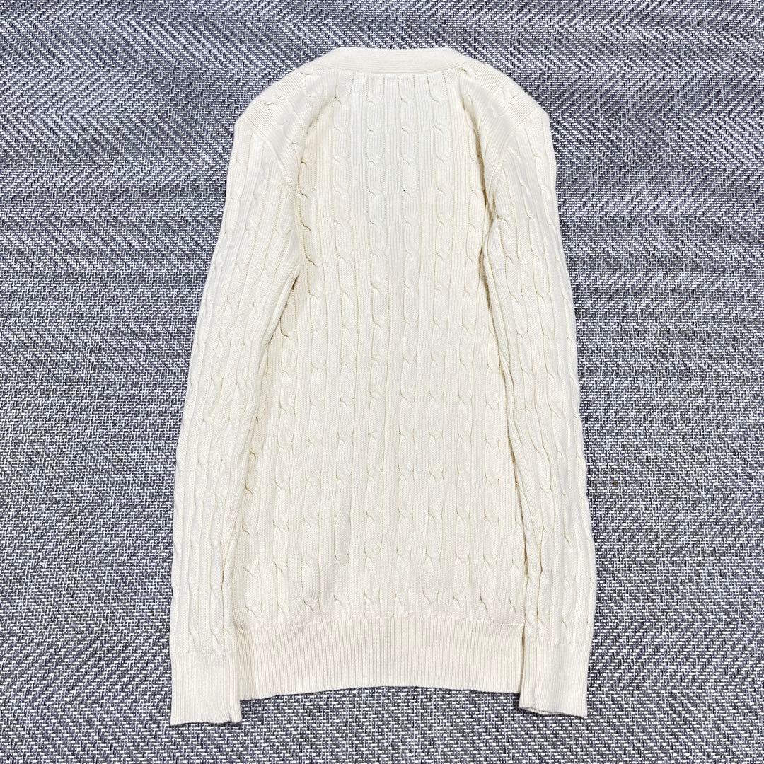 美品✨️ ポロラルフローレン ケーブルニット ロング カーディガン アイボリー系