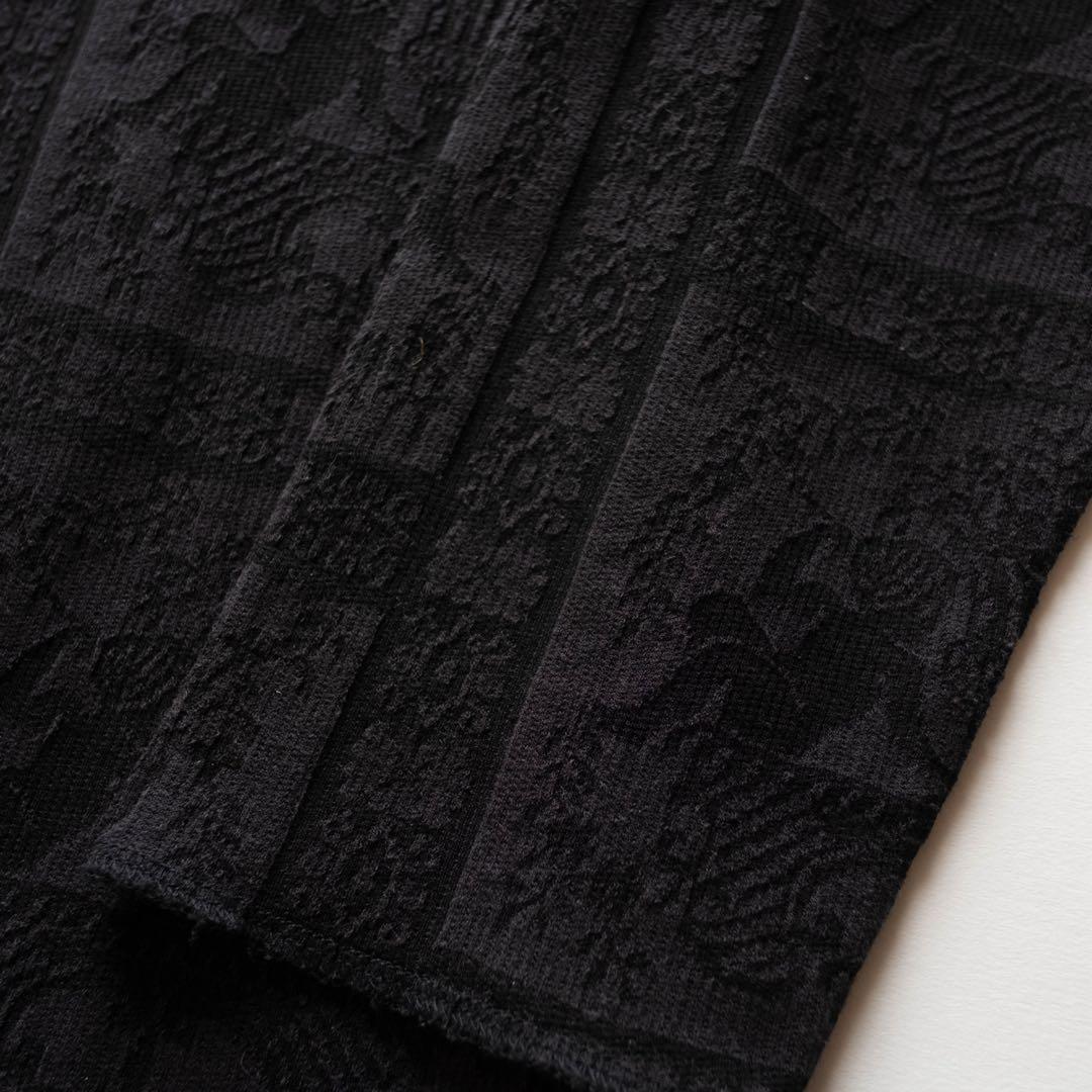 trico COMME des GARÇONS 薄手総柄長袖カーディガン 紺