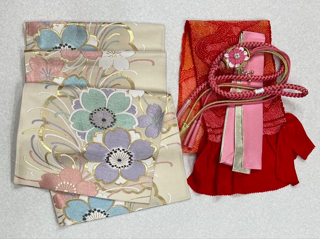 振り袖　フルセット　別誂長襦袢　成人式　たたき染め　金駒刺繍　銀通し　863