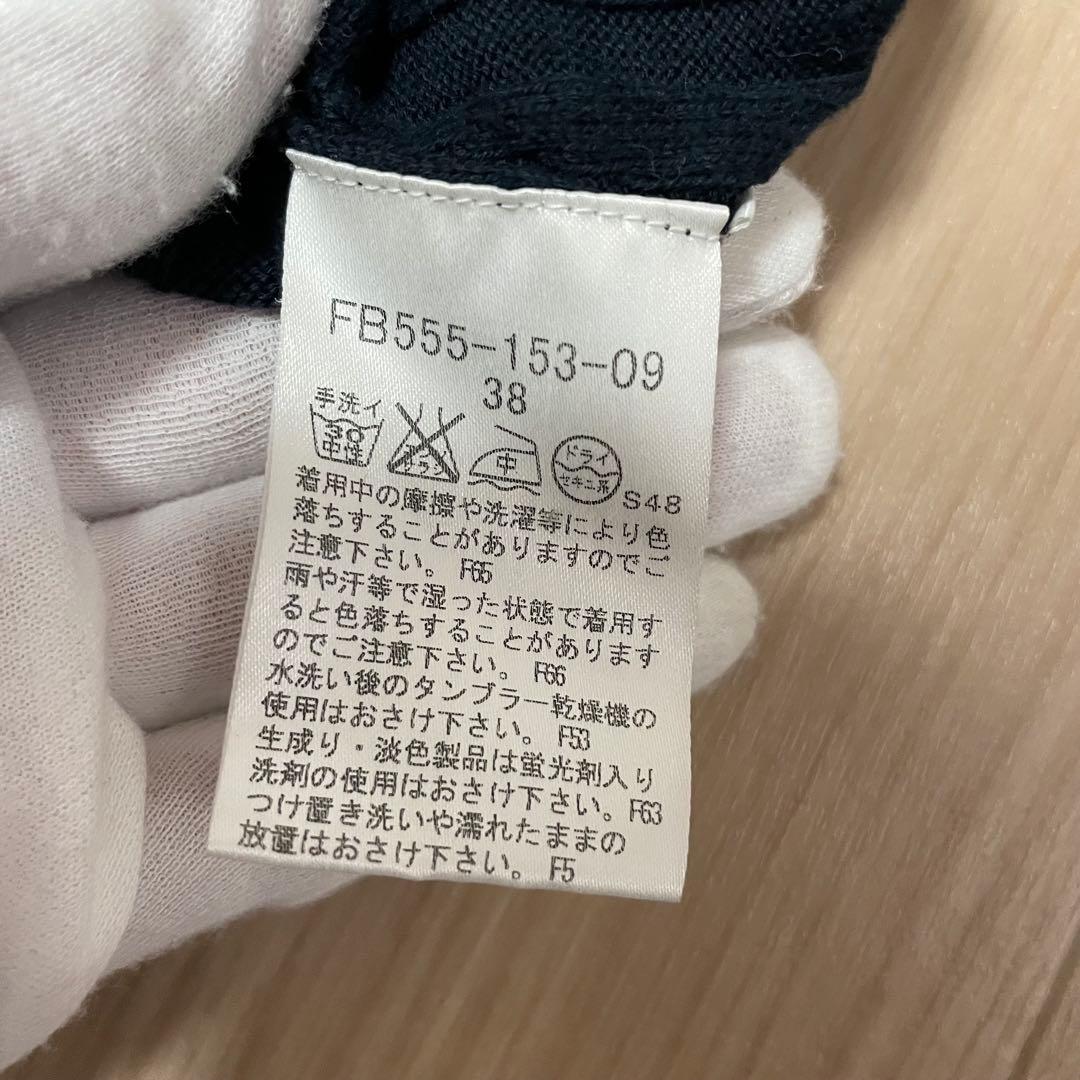 BURBERRY カーディガン リブ 黒 ノバチェック フード ベルト