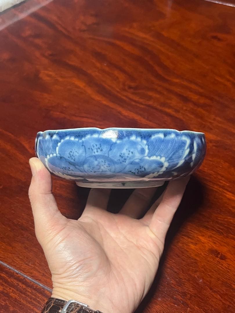 古伊万里　総牡丹　無傷完品　膾皿　牡丹　草花　膾皿　ぼたん　なます